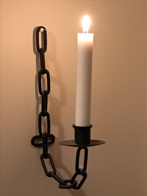 Chain candle holder Chain Candle Holder, Candle Sconces, Candle Holder, Home Made, Candle Holders, Wall Lights, Candles, Chain, Lighting