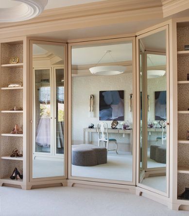 Jodi likes 3 way mirror                                                                                                                                                                                 More Walking Closet Ideas, Luxurious Walk In Closet, Garderobe Design, Dressing Room Mirror, Closet Mirror, Dressing Room Closet, Dream Closet Design, Walk In Closet Design, Luxury Closets Design