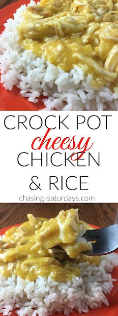 Chicken And Rice Slow Cooker, Rice Slow Cooker, Crock Pot Cheesy Chicken, Cheesy Chicken And Rice, Slow Cooker Easy, Cheesy Chicken Rice, Fast Dinner, Crockpot Cooking, Fast Dinners