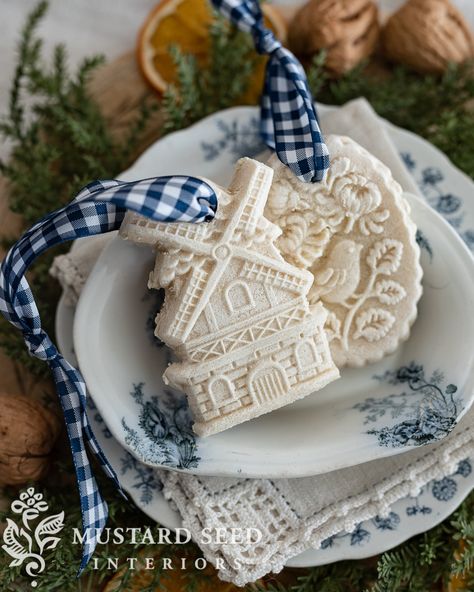 salt dough ornament molds Salt Dough Ornaments Christmas, Dough Ornaments Christmas, Gingerbread Salt Dough, Salt Dough Ornament, Salt Dough Christmas Ornaments, Salt Dough Ornaments, Dough Ornaments, Miss Mustard Seed, Gingerbread Ornaments