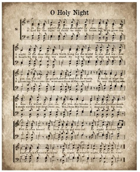 Oh Holy Night Lyrics, O Holy Night Sheet Music, Christmas Ukulele Songs, Holy Night Lyrics, Christmas Ukulele, Christmas Card Verses, Gospel Song Lyrics, Fiddle Music, Sheet Music Crafts