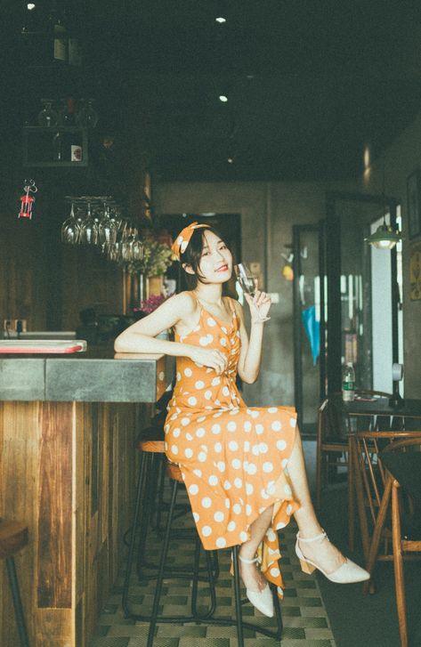 Pub, bar counter, person and human | HD photo by JD Chow (@colnago) on Unsplash Pub Wear Outfits Women, Pub Bar Counter, Brown Stool, Film Portrait, Brown Knit Sweater, Spaghetti Strap Blouses, Sweetheart Neckline Dress, White Spaghetti Strap, Black Tube