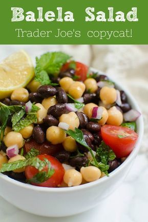 Balela Salad - Trader Joe's copycat recipe! Middle Eastern bean salad with veggies, fresh herbs, and a light citrus dressing. So easy, so delicious, and perfect for meal prep! Balela Salad Recipe, Balela Salad, Salad With Veggies, Fake Ginger, Family Meal Plan, Citrus Dressing, Bean Salad Recipes, Menu Plan, Cinnamon Apple