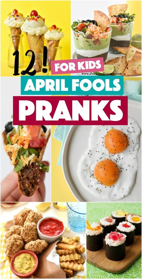 If you are a lover of pranks, gags, and jokes and are looking for fun April Fools pranks your kids will love, look no further! Here are 12 of the best April Fools food ideas that will delight your family #aprilfoolsday #aprilfoolsrecipes #kidfood #funfood Imposter Food Ideas, Food Imposter Cupcakes, Funny Food Recipes, April Fools Day Breakfast, April Fools Day Desserts, April Fools For Teens, April Fools Day Pranks For Kids, Cute April Fools Pranks, April Fools Treats