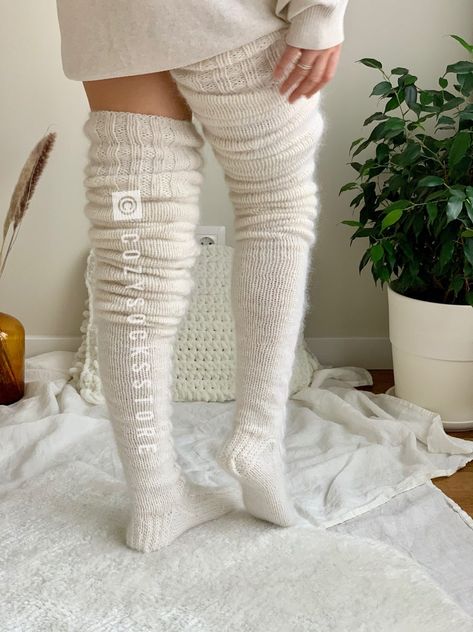 Angora Socks, Lingerie Patterns, Socks Knitting, Sock Knitting, Fluffy Socks, Crochet Swimwear, Leggings And Socks, Sock Knitting Patterns, Custom Socks