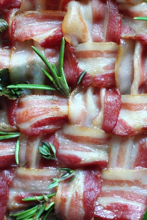 You can use the lattice on its own for topping your Roast turkey or chicken (find our bacon lattice covered roast chicken recipe here). We love adding this bacon lattice (or bacon weave) to pretty much anything around Christmas time, but our particular favourite way to use the bacon lattice is to top stuffing with it. #baconweave #baconlattice #bacon #baconrecipe #christmasrecipe #christmasfood #christmasfoodidea #roastdinner #stuffing #dinner 2010s Christmas, Stuffing Dinner, Bacon Lattice, Bacon Weave, Roast Chicken Recipe, Roast Turkey, Roast Chicken Recipes, Roast Dinner, Turkey Bacon