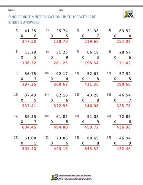 Multiply a decimal up to 100 with 2dp by a single digit. Inquiry Based Learning Kindergarten, Maths Tips, Maths Questions, Decimal Multiplication, Easy Math Worksheets, Math Multiplication Worksheets, Fun Math Worksheets, Worksheet Preschool, Math Word Walls