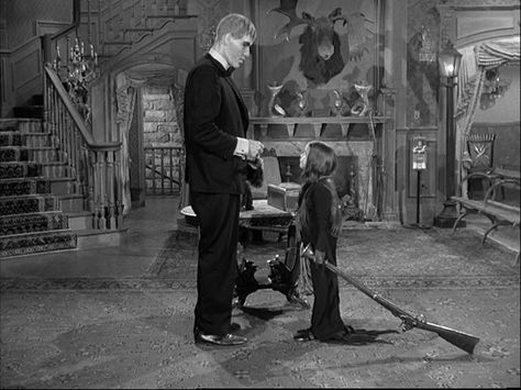 Lurch and Wednesday Addams Addams Family TV Munster Family, Munsters Tv Show, Eddie Munster, Black Sheep Of The Family, The Munster, Yvonne De Carlo, The Munsters, Black Lagoon, Universal Monsters