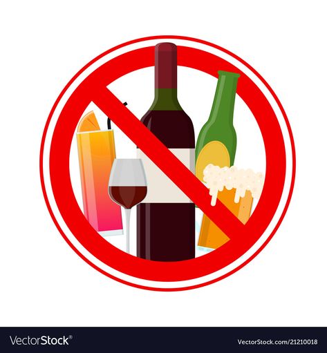 No Alcoholic Drinks Sign, No Drinking Sign, Alcohol Signs, Drink Signs, Cocktail Drinks, High Res, Sign Poster, Png Images, Adobe Illustrator