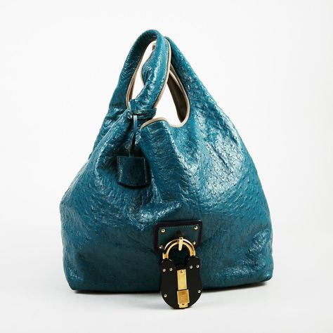 Blue Multicolor Ostrich "calle" Oversized Hobo Bag - Blue - Loewe Shoulder bags Bags And Purses, Purses For Women, Hobo Bags, Online Sale, Online Sales, Blue Bags, Hobo Bag, Fashion Store, Shoulder Bags