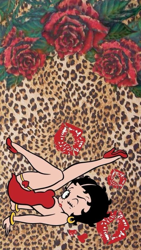 Betty Boop Laying Down, Betty Boop Wallpapers Vintage, Betty Boop Aesthetic Wallpaper, Betty Boop Wallpapers Iphone, Betty Boop Wallpapers, Mermaid Motel, Niche Interests, Cheetah Print Wallpaper, Fierce Tiger