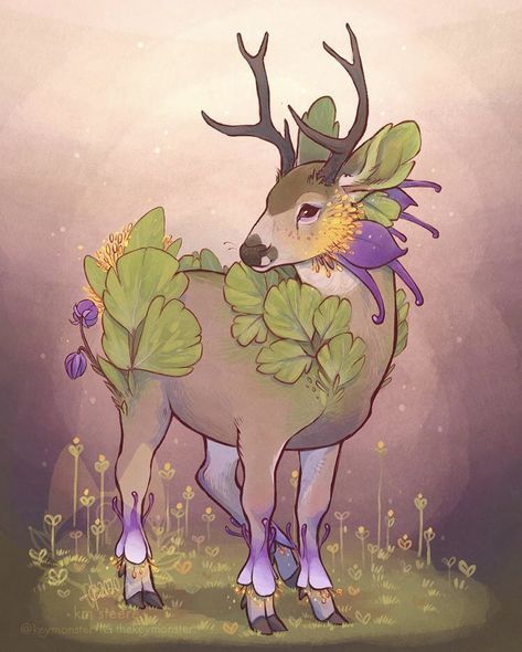 Horned God, Mythical Animal, Cute Fantasy Creatures, Mule Deer, Creature Drawings, Fantasy Creatures Art, A Deer, Mythical Creatures Art, Creature Concept Art