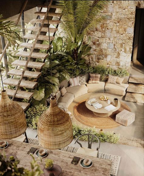 Moroccan Outdoor, Bali Interiors, Landing Space, Lobby Interior Design, Luxury Room Bedroom, Tropical Oasis, Lobby Interior, Sunset View, Interior Stairs