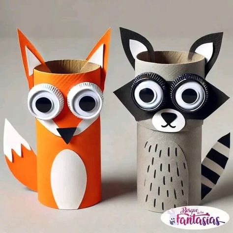 Toilet Tissue Roll Crafts, Toilet Roll Animals, Paper Roll Animals, Toilet Roll Art, Toilet Paper Roll Art, Children's Church Crafts, Rolled Paper Art, Toilet Paper Crafts, Sunday School Crafts For Kids