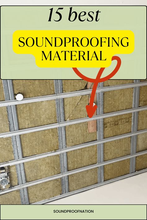 Discover the top 15 soundproofing materials to create a peaceful oasis in your home or workspace! From foam panels to acoustic curtains, find the perfect solution to reduce noise and enhance tranquility. #Soundproofing #NoiseReduction #AcousticMaterials #QuietSpace #HomeImprovement #SoundControl #PeacefulLiving #SoundIsolation #DIYProjects #AcousticSolutions #NoiseCancellation #SoundproofingMaterials #HomeStudio #QuietEnvironment #SereneSpaces Sound Proof Panel Design, Diy Sound Proofing Walls Cheap, Noise Cancelling Wall, Soundproofing Curtains, Soundproof Basement Ceiling, Sound Proofing Ceiling, Acoustic Panel Design, Noise Reduction Panels, Sound Proofing A Room