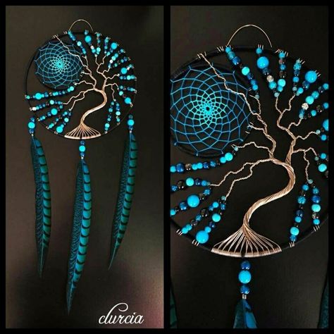 Tree of life dream catcher Atrapasueños Diy, Dream Catcher Patterns, Beautiful Dream Catchers, Dream Catcher Decor, Dream Catcher Craft, Dream Catcher Diy, Wire Tree, Dreamcatchers, Wire Crafts