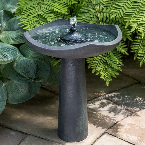 FT-350 Modern Birdbath, Birdbath Fountain, Concrete Fountains, Campania International, French Limestone, Bird Bath Fountain, Pond Fountains, Fountain Pump, Outdoor Fountain