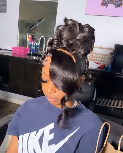 Lacefrontal Hairstyle Ponytail, Double Frontal Updo, Bun Frontal Wig, Updo Hairstyles Wig, Frontal Updo Hairstyles For Black Women, Frontal Bun Hairstyles, Lace Front Ponytail Styles, Barbie Bun, 2 Frontal Ponytail