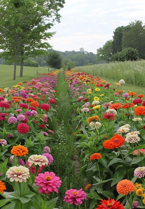 Zinnia Aesthetic, Zinnias Garden Ideas, Cottage Core Garden, Cut Flower Farm, Summer Things, Flower Farm, Nature Aesthetic, Dream Garden, Cut Flowers