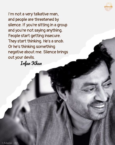 Irfan khan, Actor Irfan Khan Aesthetic, Irrfan Khan Aesthetic, Irfan Khan Quotes, Inspirational Reels, Irfan Khan, Osho Quotes On Life, Irrfan Khan, Bollywood Quotes, Clever Captions