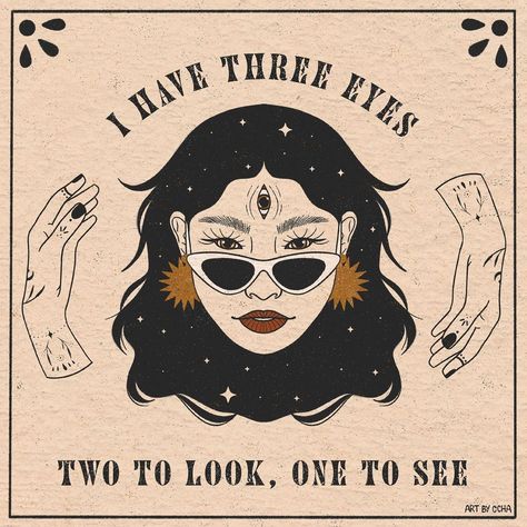 Goddess Power, Small Business From Home, Pic Quotes, Three Eyes, Woman Illustration, Illustrators On Instagram, Human Design, Healing Energy, Book Art Drawings