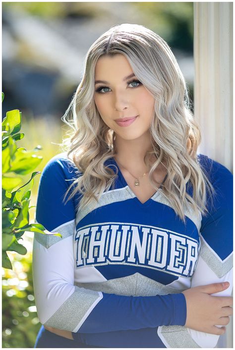 Cheer Senior Pictures, High School Cheerleader, Senior Cheerleader, School Cheerleader, Cheer Photos, Cheerleader Gifts, Folsom Lake, Cheers Photo, Football Cheerleaders