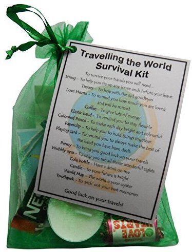 Travelling the World Survival Kit (Great novelty gift!) Travel Survival Kit, Travel Kit Gift, Bon Voyage Gift, Gap Year Travel, Smile Gift, Survival Kit Gifts, Outdoor Survival Kit, Travelling The World, Travel Candles