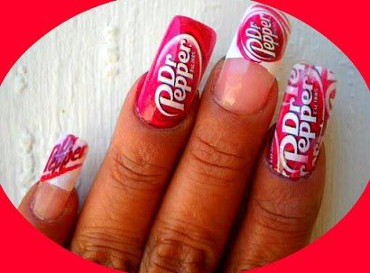 Dr. Pepper Pepper Nails, Girly Nails, Nail Glam, Funky Nail Art, Cute Simple Nails, Art Nails, Dr Pepper, Nail Art Galleries, Nail Art Hacks