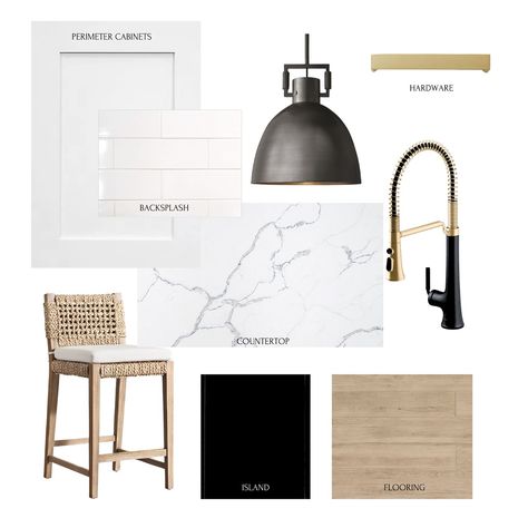 Happy Moodboard Monday! This black and white kitchen Moodboard fuses classic charm with modern sophistication highlighted by luxurious brass accents. #moodboardmonday #moodboard #moodboards #moodboardaesthetic #kitchenmoodboard #kitchenmoodboards #kitchendesign #kitchenremodel #kitchendesignideas #kitchendesigner #kitcheninspiration #kitcheninspo #kitchenrenovation #kitchencabinets #kitchengoals #kitchenhardware #countertop #barstool #kitchenbarstools #kitchenisland #kitchenislanddesign #ki... Happy Moodboard, Modern Organic Kitchen, Hyde House, Kitchen Moodboard, Black And White Kitchen, Kitchen Mood Board, Organic Kitchen, Modern Organic, Countryside House