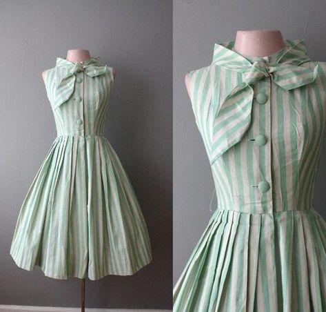 Retro Mode, Vestidos Vintage, 50s Dresses, 1950s Dress, Green Gables, 50s Fashion, 1950s Fashion, Mode Vintage, Looks Vintage