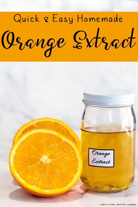 Orange Extract Recipes, Diy Extracts, Elixir Recipe, Infused Sugar, Orange Extract, How To Make Orange, Orange Vodka, Lemon Uses, Orange Syrup