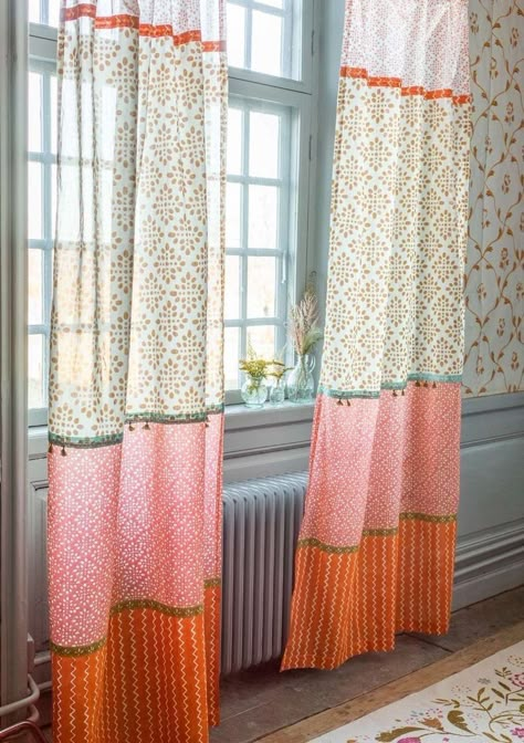 Swedish Curtains, Quilted Curtains, Patchwork Curtains, Bath Table, Window Sheers, Window Dressings, Curtain Ideas, Diy Curtains, Design Your Home