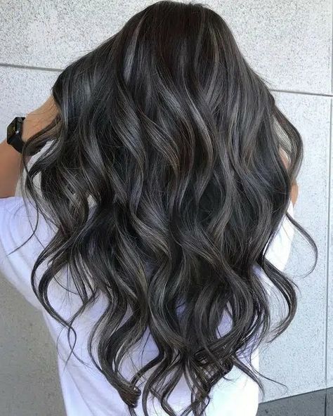 Balayage Black Hair, Balayage On Black Hair, Balayage Black, Black Hair Ideas, Best Balayage, Ashy Hair, Brown Hair Inspiration, Winter Hair Colors, Mushroom Hair