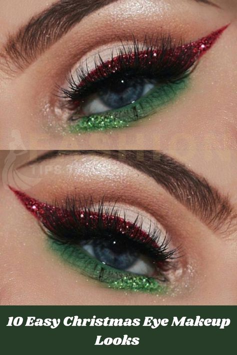 19-Dec-2022 — Discover the fabulous festive shades that Charlotte loves for creating Christmas makeup magic and magical Christmas eyeshadow looks! #ChristmasEyes #HolidayMakeup #FestiveLooks #WinterBeauty #GlitterGlam #MerryMakeup #SparkleSeason #GlamorousHoliday #FestiveEyes #ChristmasGlam Christmas Makeup Inspiration, Easy Whoville Makeup, Christmas Eyeshadow Looks Easy Red And Green, Holiday Eyeshadow Looks Step By Step, Christmas Makeup Blue Eyes, Christmas Eye Makeup Looks, Xmas Eyeshadow Looks, Christmas Makeup For School, Christmas Eye Shadow Looks