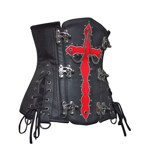 Abbey Faux Leather Steampunk Corset Leather Underbust Corset, Authentic Corsets, Leather Shorts Women, Short Leather Skirts, Corset Lacing, Corset Training, Goth Corset, Leather Jumpsuit, Period Dress