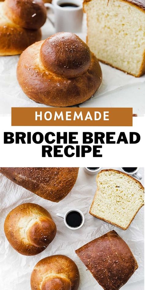 If you are a big-time baker, then you absolutely have to make this homemade brioche bread recipe.  It’s excellent eaten by itself or you can use it in French toast or mixed with chocolate.  You will love how easy this is to make and won’t believe how sweet and rich it is in flavor. #bread #breadrecipe Homemade Brioche Bread, Brioche Bread Recipe, Homemade Brioche, Brioche Recipe, Brioche Bread, Baking Stone, Bread Recipes Sweet, French Toast Recipe, Sandwich Bread