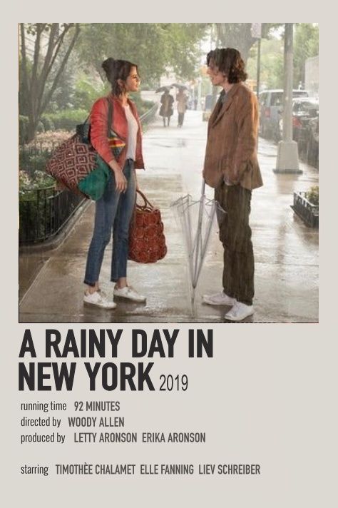 A Rainy Day In New York Movie Poster, A Rainy Day In New York Poster, Movies In New York, Rainy Day Movies To Watch, Rainy Movies, A Rainy Day In New York Movie, A Rainy Day In New York, Old Movies To Watch, New York Polaroid