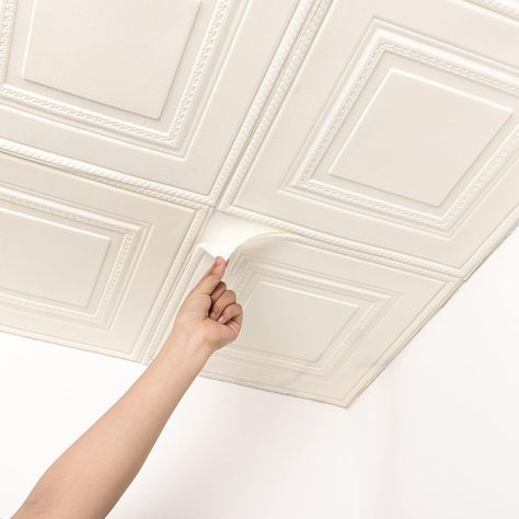 Stick On Ceiling Tiles, Peel And Stick Ceiling Tiles, Peel And Stick Ceiling, Foam Ceiling Tiles, Styrofoam Ceiling, Styrofoam Ceiling Tiles, Drop Ceiling Tiles, Foam Glue, Wainscoting Panels