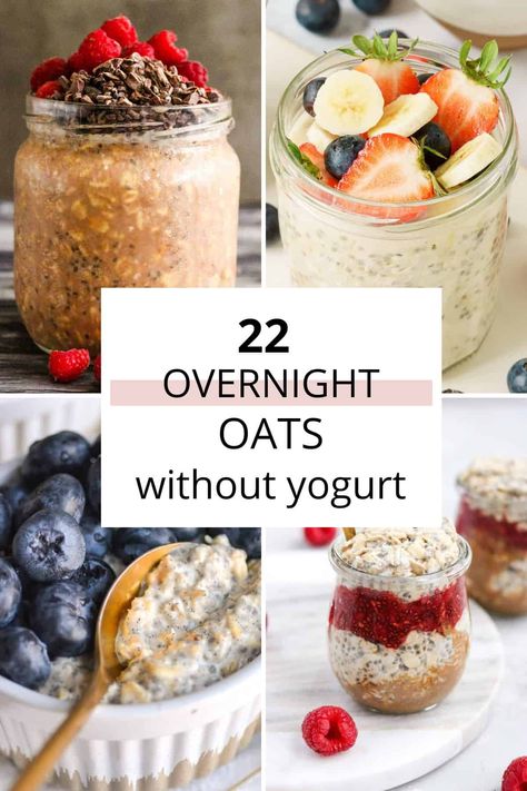 Discover 22 easy overnight oats recipes without yogurt. Healthy Overnight Oats No Yogurt, Overnight Oat Without Yogurt, Overnight Oats Without Oats, Overnight Oats Recipe Simple, Overnight Vegan Oats, Overnight Oats Without Yogurt Recipe, Overnight Oats Recipe Healthy No Yogurt, Overnight Oats Without Greek Yogurt, Yogurt Free Overnight Oats