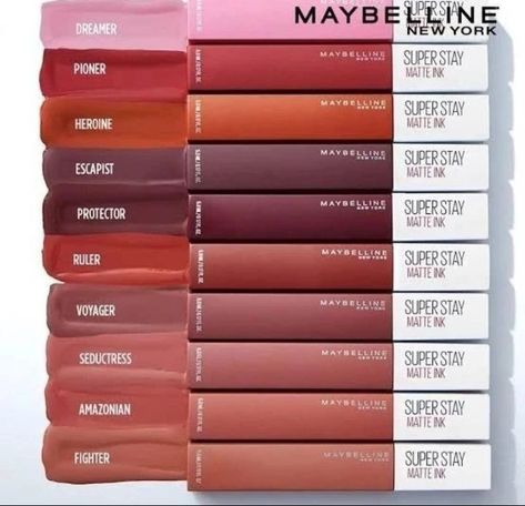 Makeup Bibir, Maybelline Matte Ink, Superstay Maybelline, Membentuk Alis, Maybelline Lipstick, Lipstick For Dark Skin, Makeup Order, Maybelline Superstay, Beauty Makeup Tutorial