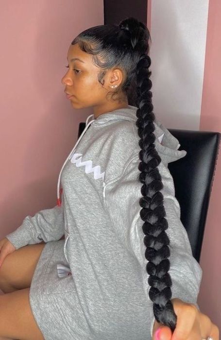 Side Braided Ponytail, Sleek Braided Ponytail, Hairstyles For 2023, The Trend Spotter, Braided Ponytail Hairstyles, Small Braids, Feed In Braid, Fulani Braids, Cornrows Braids