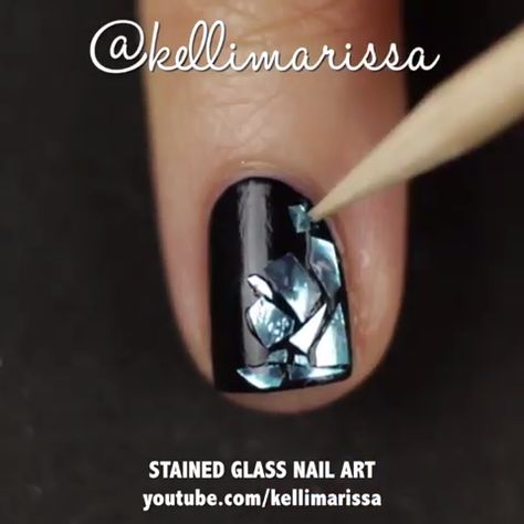 Stained Glass Nail Art, Glass Nail Art, Glass Nails Art, Aurora Nails, Glass Nail, Winter Nails Acrylic, Nail Art Designs Diy, Nail Art Designs Videos, Glass Nails