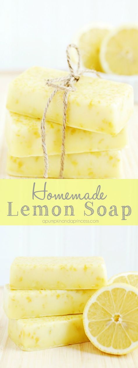 Soap Recipes DIY - Homemade Lemon Soap - DIY Soap Recipe Ideas - Best Soap Tutorials for Soap Making Without Lye - Easy Cold Process Melt and Pour Tips for Beginners - Crockpot, Essential Oils, Homemade Natural Soaps and Products - Creative Crafts and DIY for Teens, Kids and Adults http://diyprojectsforteens.com/cool-soap-recipes Savon Diy, Diy Soap Recipe, Soap Tutorial, Lemon Soap, Soap Recipe, Melt And Pour, Soap Making Supplies, Homemade Soap Recipes, Soap Recipes