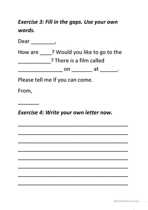 Letter Writing Grade 2, Informal Letter Writing Worksheets, Informal Letter Writing For Kids, Write A Letter To A Friend, Letter Writing For Kids, Informal Letter Writing, Informal Letter, A Letter To A Friend, English Letter Writing