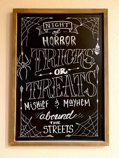 Combined different ideas found on pinterest and came up with my own quote Spooky Chalkboard Art, Chalkboard Menu Ideas, Halloween Chalkboard Ideas, Halloween Chalkboard Art, Chalk Menu, College Vibes, Chalkboard Art Quotes, Goth Party, Halloween Chalkboard