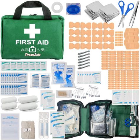 220 Piece Premium First Aid Kit - Jumbo First-Aid Kit Includes Eyewash, X2 Ice Packs, Emergency Medical Kits with Plasters & Essentials Camping Business, Emergency Medical Kit, Diy First Aid Kit, Student Living, Ice Packs, Travel Sports, Hiking Backpacking, Medical Kit, Emergency Supplies