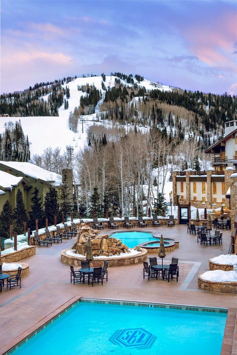 Stein Eriksen Lodge, Park City Utah Winter, Deer Valley Utah, Utah Resorts, Utah Ski Resorts, Deer Valley Resort, Unique Vacation Rentals, Skiing Aesthetic, Winter Resort