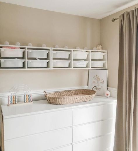 IKEA at mine - IKEA Ireland Hauga Ikea Nursery, Ikea Baby, Ikea Nursery, Wide Chest Of Drawers, Ikea Table, Ikea Ireland, Laundry Rooms, Baby Changing, Smart Design