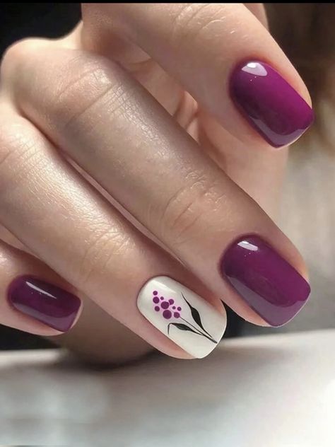 Nail Shapes Square, Berry Nails, Quick Nail Art, Gel Nail Art Designs, Fall Gel Nails, Simple Gel Nails, Rose Nails, Cute Gel Nails, Nails Only