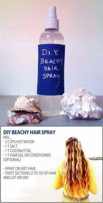 Beach Hair! Diy Beach Hair, Beachy Waves Hair, Girly Hair, Diy Beach, Beachy Hair, Diy Sprays, Hair Spray, Homemade Beauty Products, Diy Hair